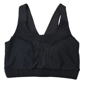 Gymshark Sports Bra Womens‎ XS Black No Wire Removable Padding Cross Back